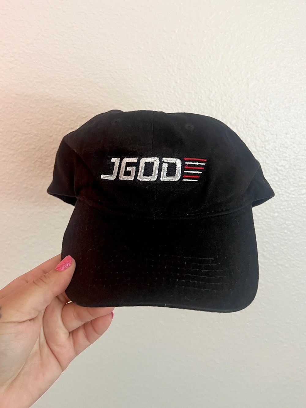 JGOD Black Embroidered Baseball Hat - Men's Accessory